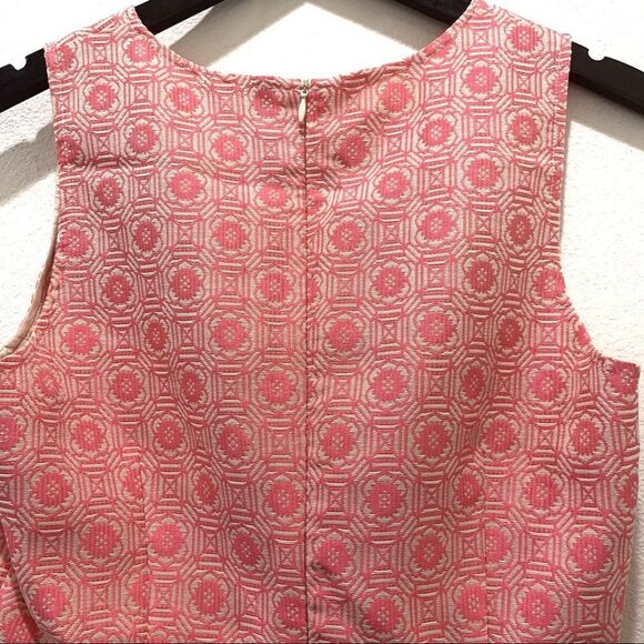 VTG United Colors of Benetton Pink Brocade Dress - Picture 4 of 9